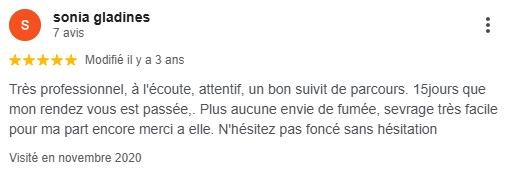 Avis 5 étoiles d'un patient accompagné par Flora Cardot